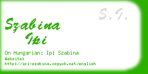 szabina ipi business card